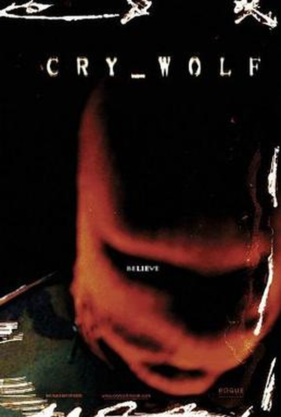 Cry Wolf 2005 theatrical one-sheet poster at display scale against a near-black ground